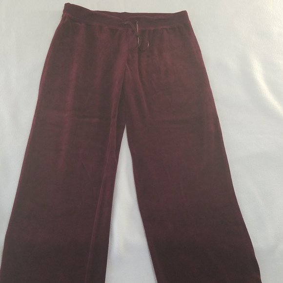 SJB Active wear Women's Large Burgundy/ Maroon Red Elastic Waist Pant EUC - Picture 2 of 7